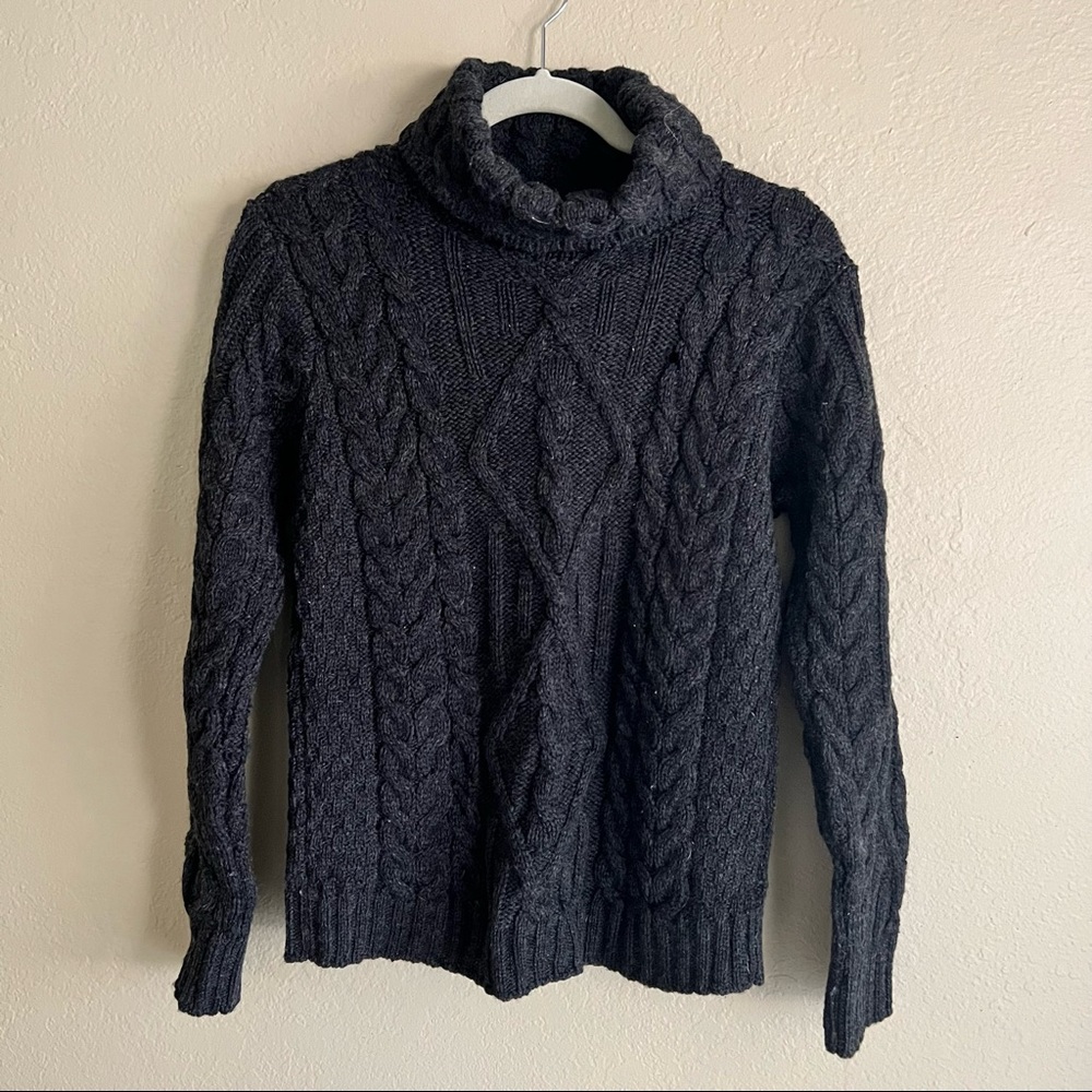 Charcoal Grey Cable Knit Sweater